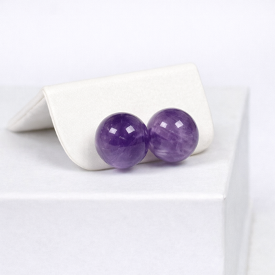 Boucles d'Oreilles Perle Améthyste Argent 925