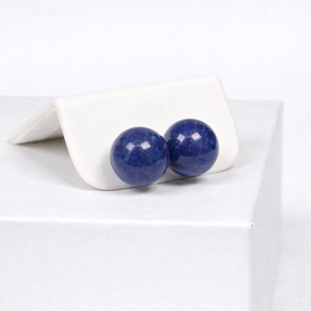 Boucles d'Oreilles Perles Lapis Lazuli Argent 925