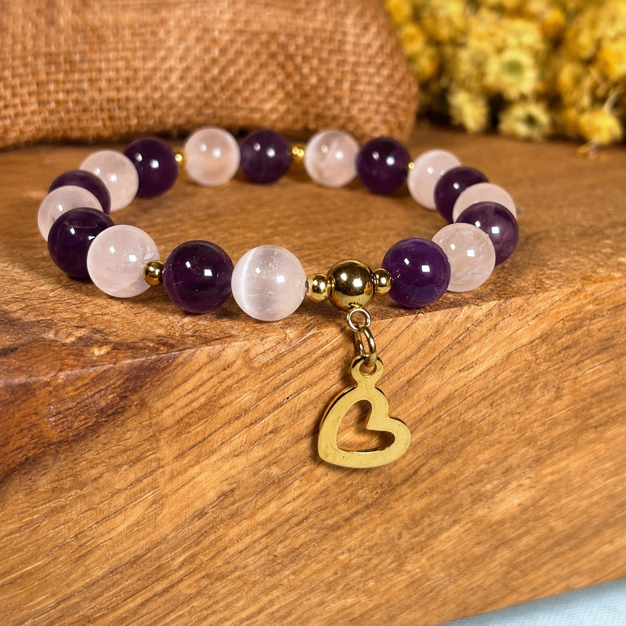 Charm coeur or