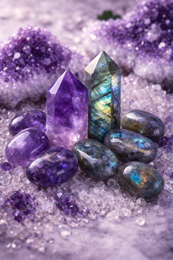 Améthyste et Labradorite