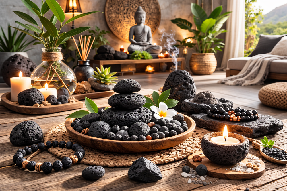 Pierre de lave dans la maison