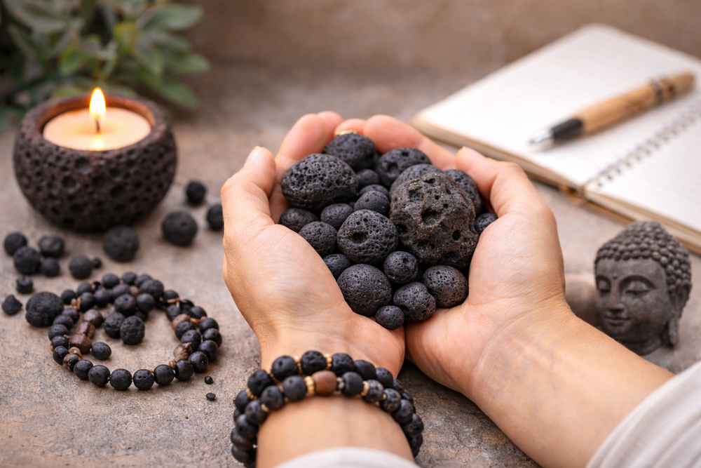 Pierre de lave et gestion du stress