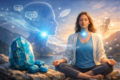 Apatite bleue pierre de communication et d’expression personnelle