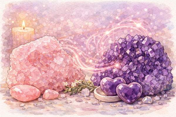Associations avec le Quartz Rose