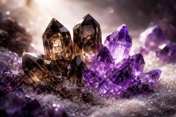 Quartz Fumé et Améthyste