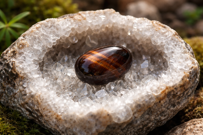 Ancienne image : géode de quartz