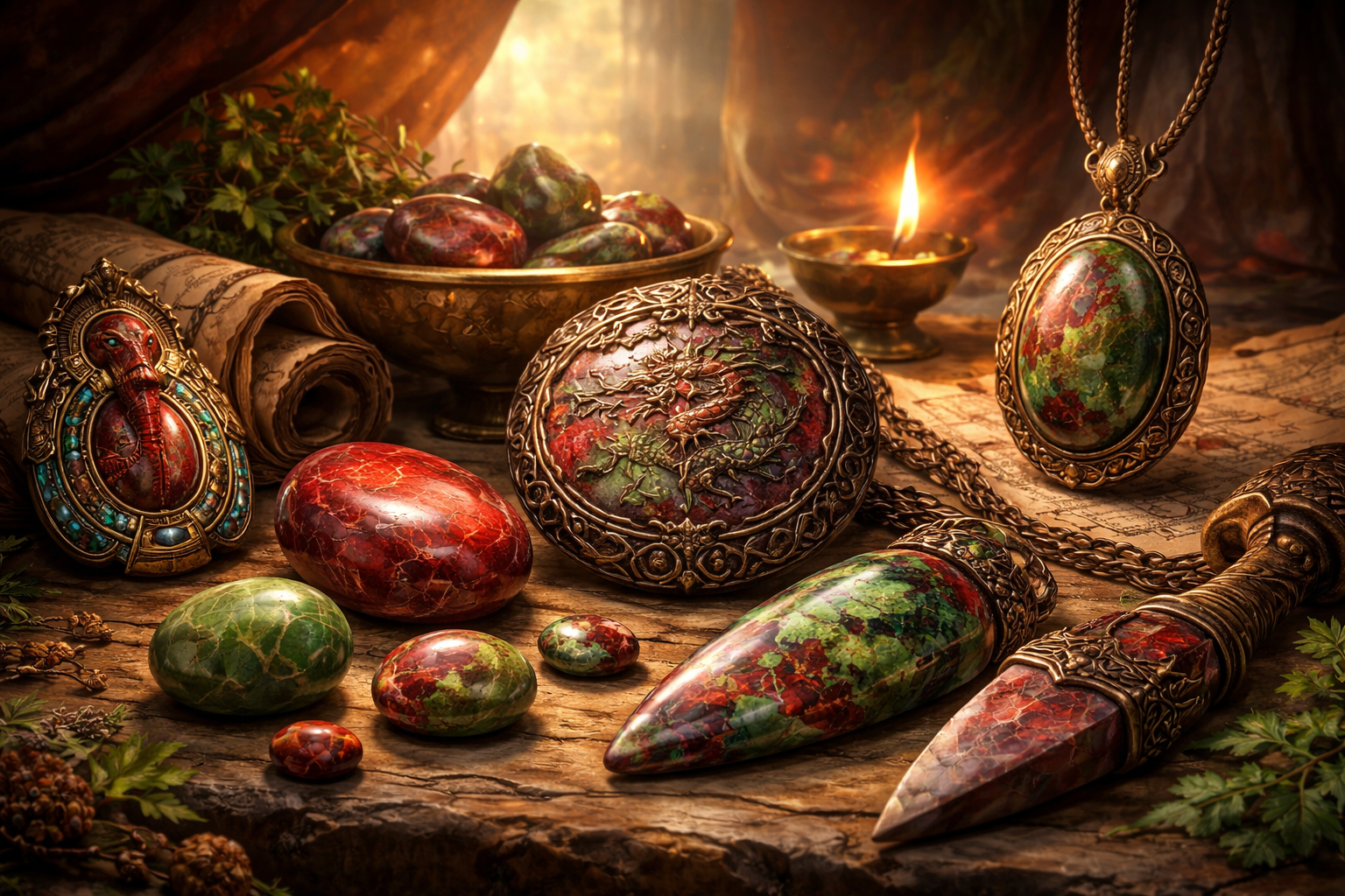 Symbolique et histoire du Jaspe Sang de Dragon