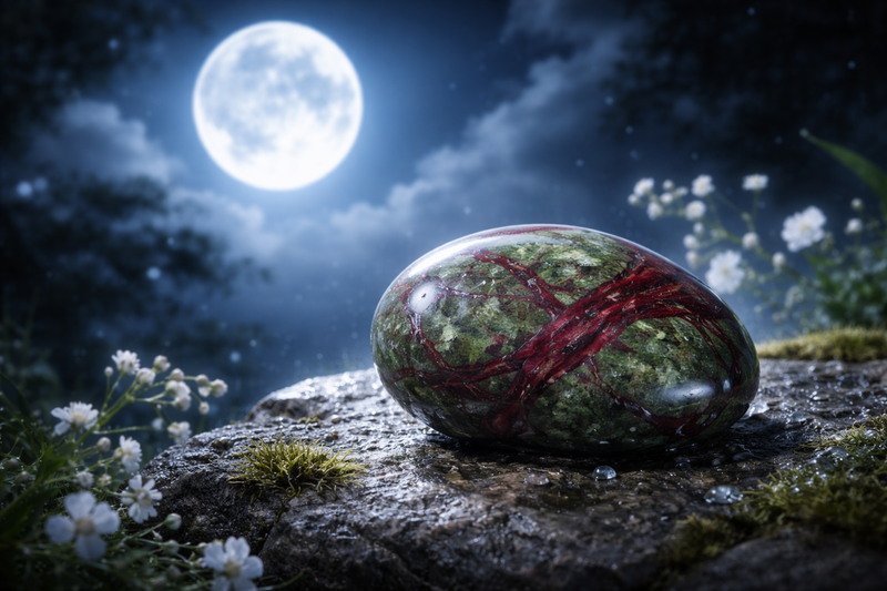 Rechargement lunaire du Jaspe Sang de Dragon