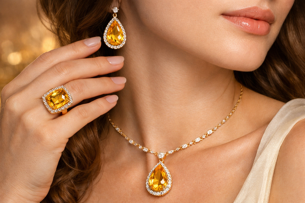 Ancienne image de l’article : porter la Topaze jaune en bijoux.