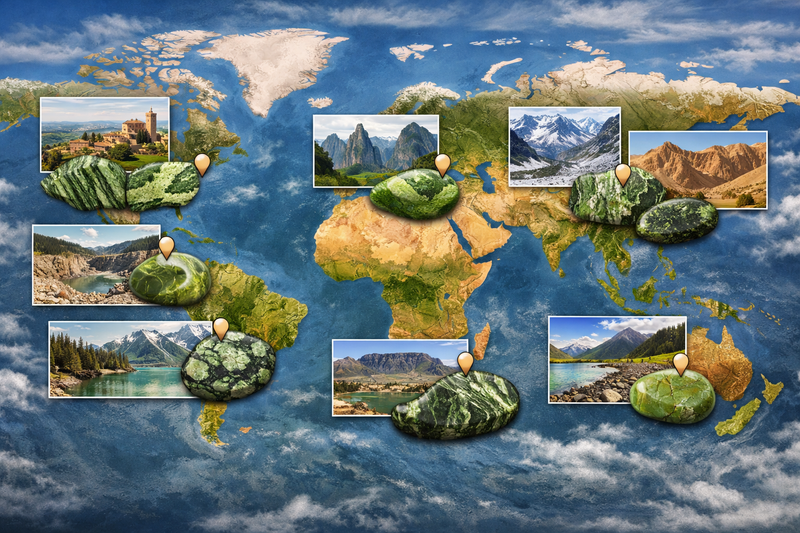 Gisements de Serpentine dans le monde