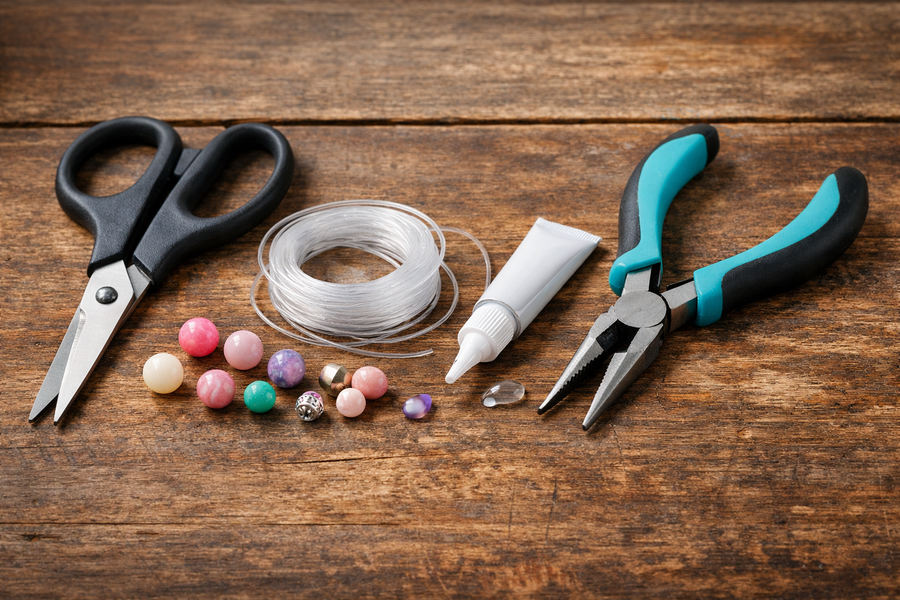 Outils pour bracelet élastique en perles naturelles