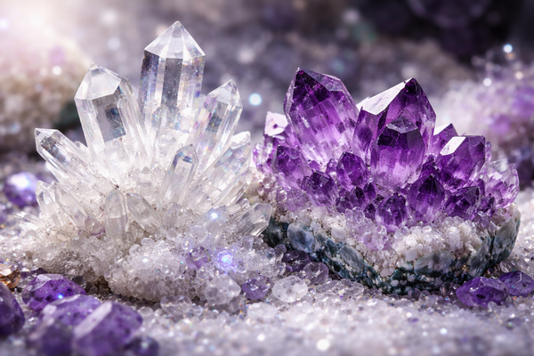 Cristal de Roche et Améthyste