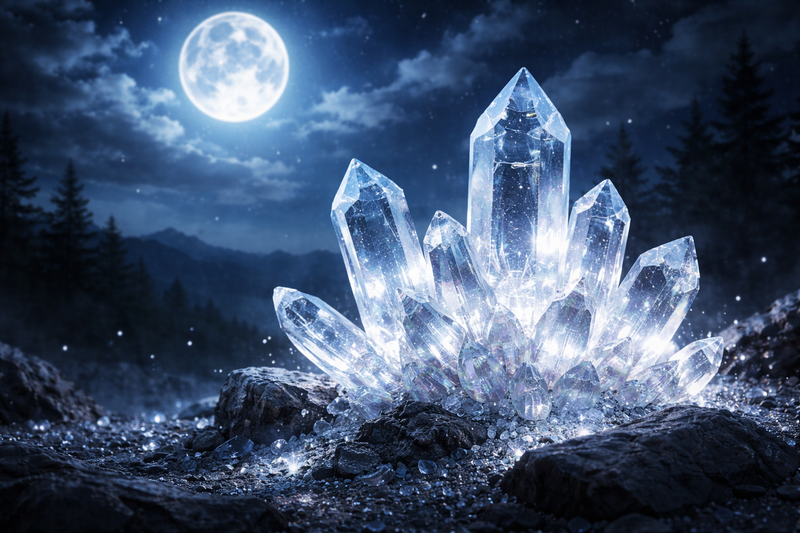 Rechargement lunaire du Cristal de Roche