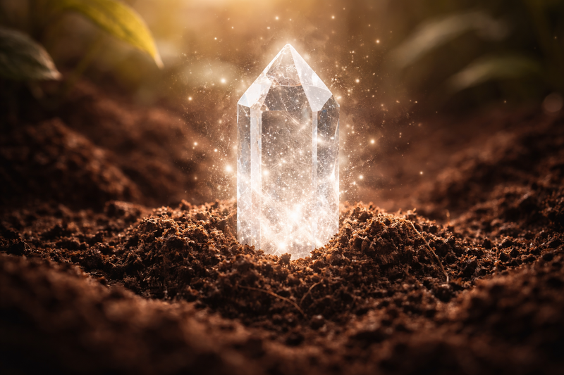 Rechargement dans la terre du Cristal de Roche