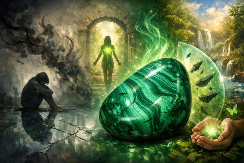 Malachite pierre de transformation protection et guérison émotionnelle