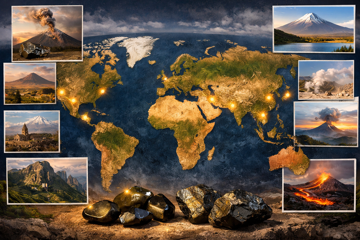 Gisements d’Obsidienne dorée dans le monde