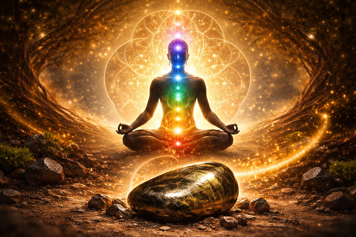 Obsidienne dorée et chakras