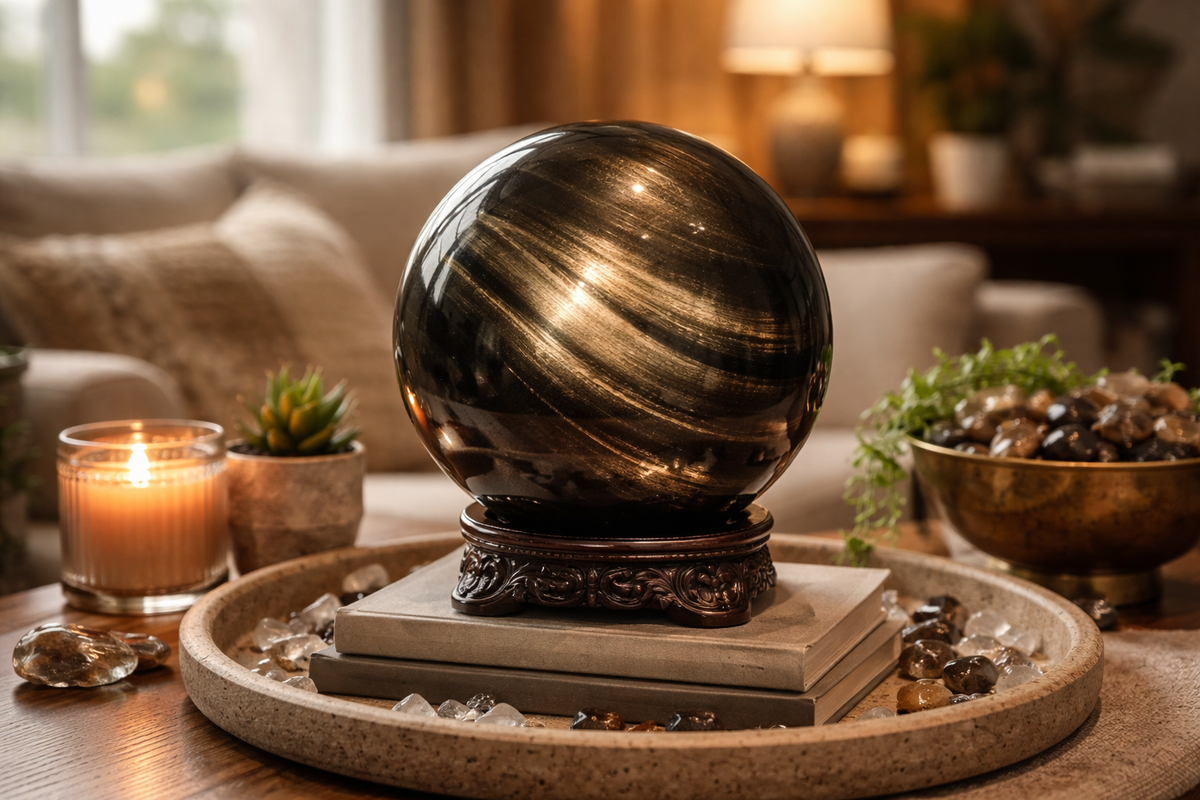 Obsidienne dorée dans la maison