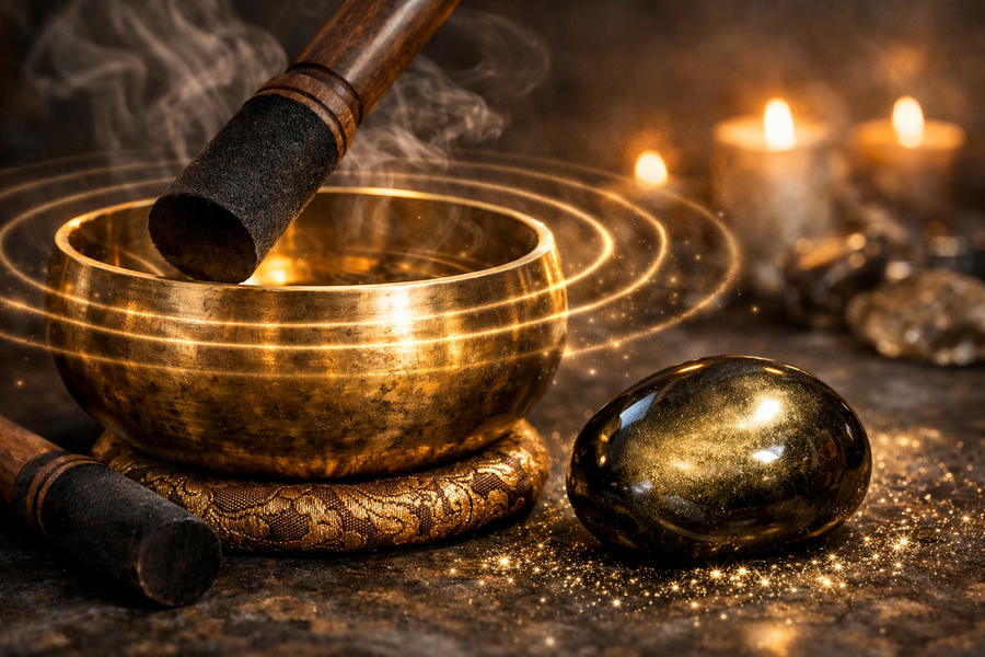 Purification sonore de l’Obsidienne dorée