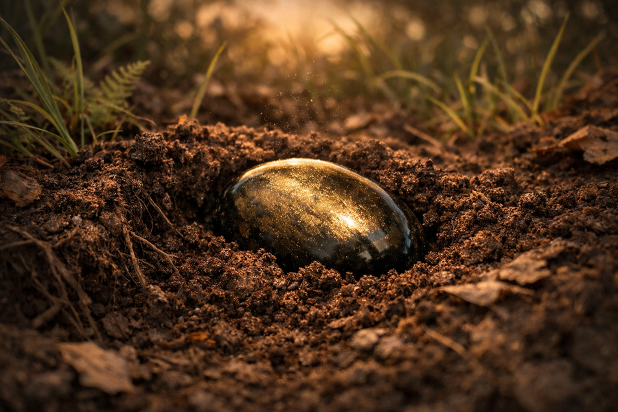 Rechargement de l’Obsidienne dorée dans la terre