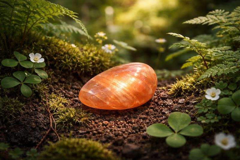 Rechargement dans la nature de la Pierre de Lune Orange