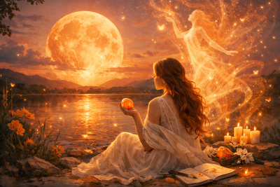 Pierre de Lune Orange pierre de créativité et douceur émotionnelle