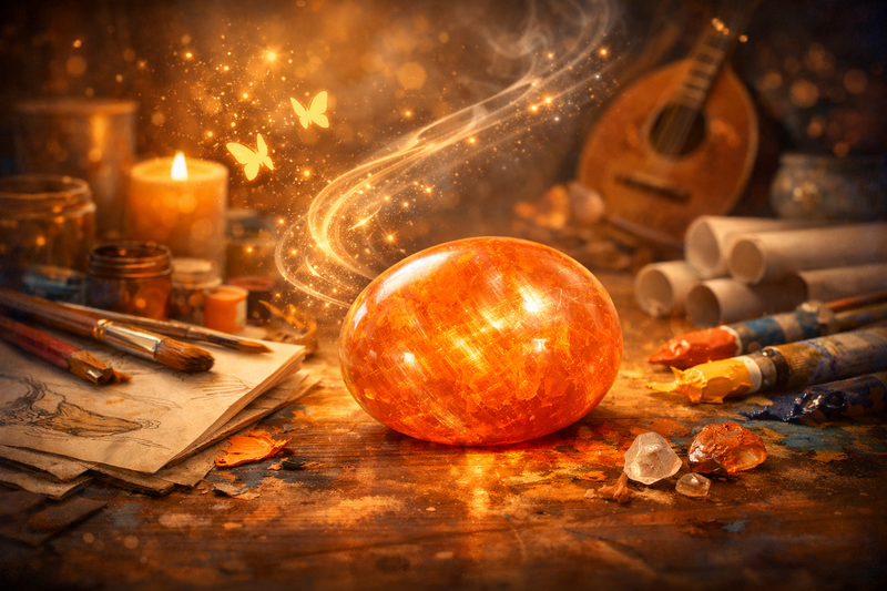 Pierre de Lune Orange et créativité