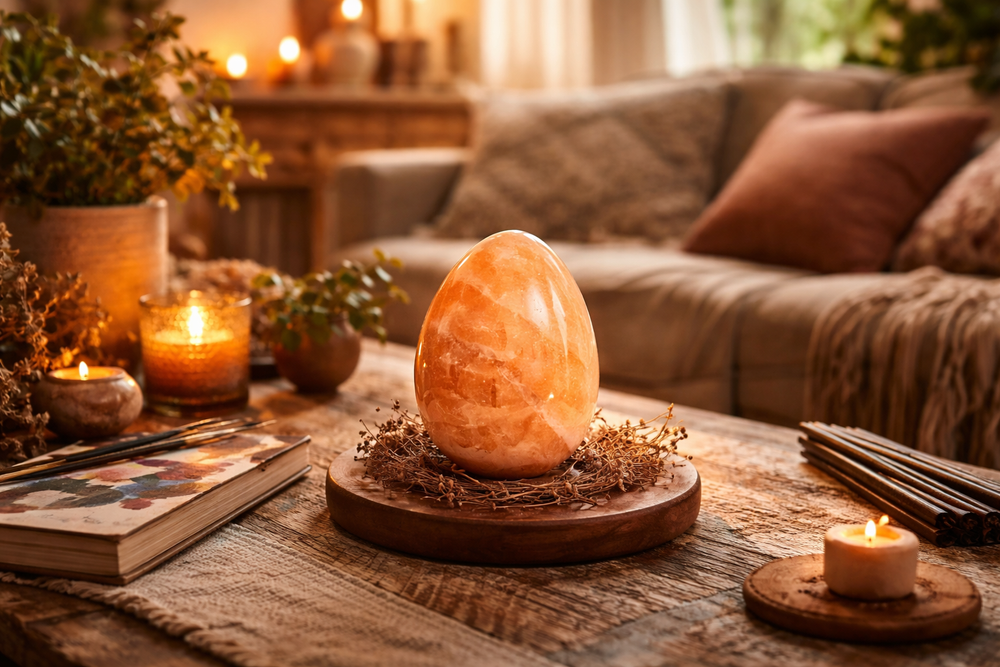 Pierre de Lune Orange dans la maison