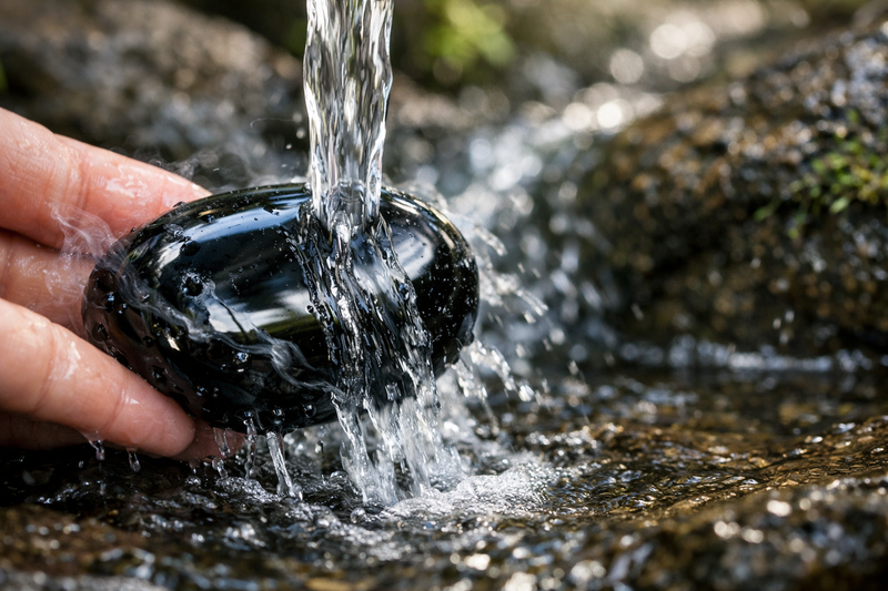 Purification de l’Obsidienne Noire à l’eau claire
