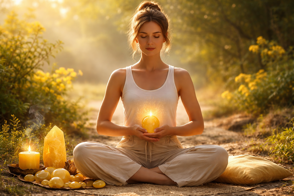 Jade jaune en méditation