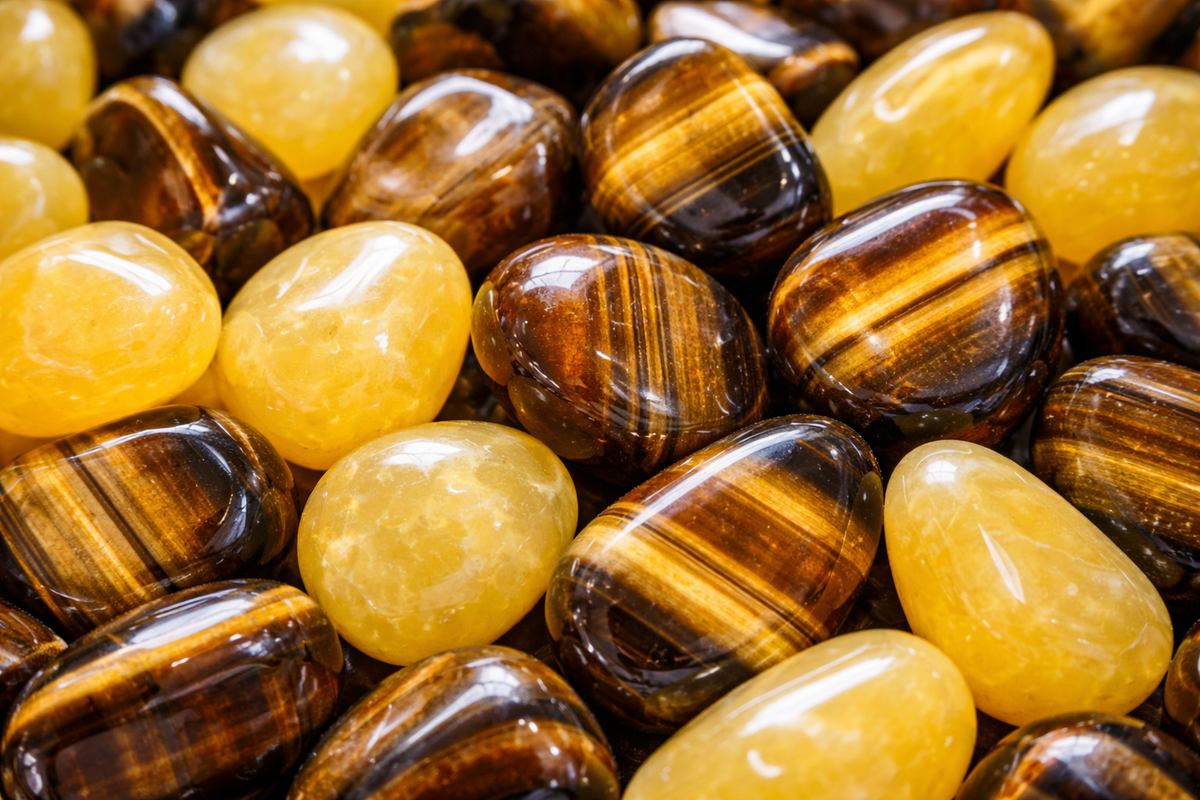 Jade jaune et Œil de tigre