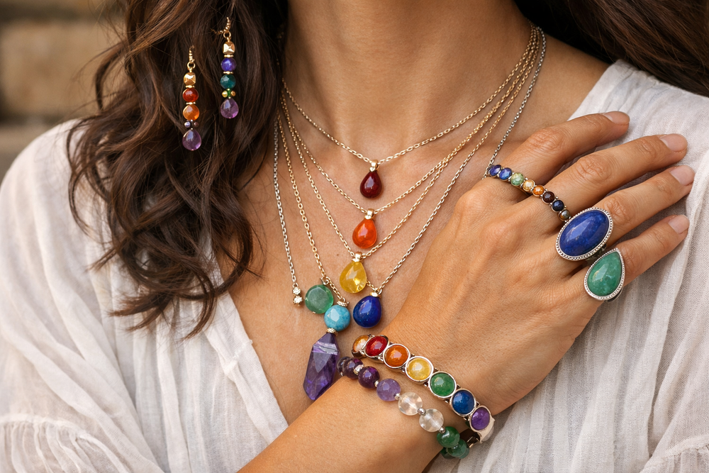 Porter les pierres des chakras en bijoux