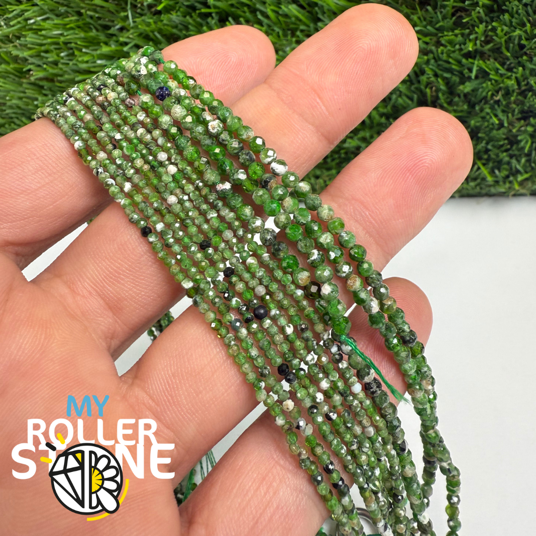 Perle Facettée Diopside