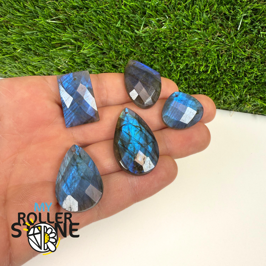 Pendentifs Labradorite Blue Fire Facettée 5A