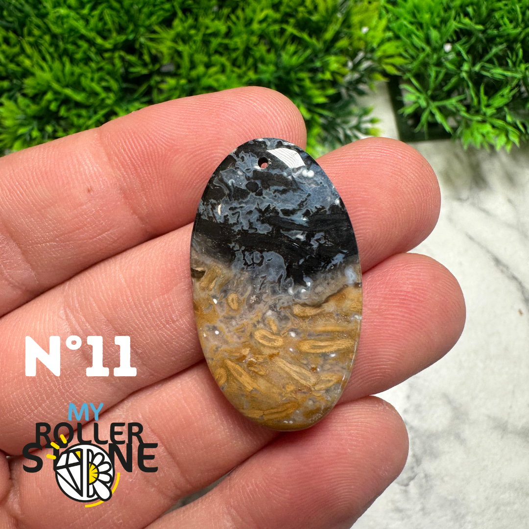 Pendentif Agate Racine de Palmier