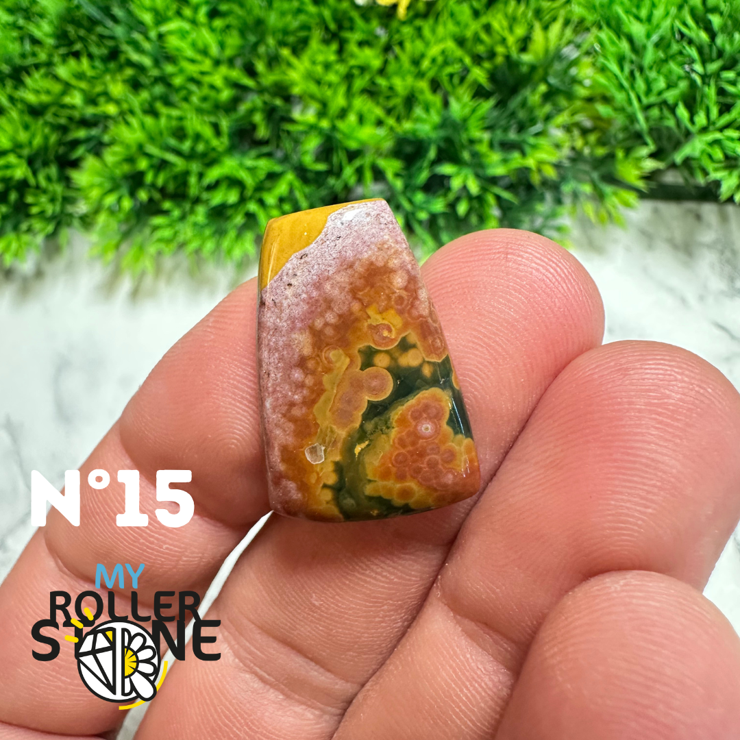 Cabochons Jaspe Océan forme libre