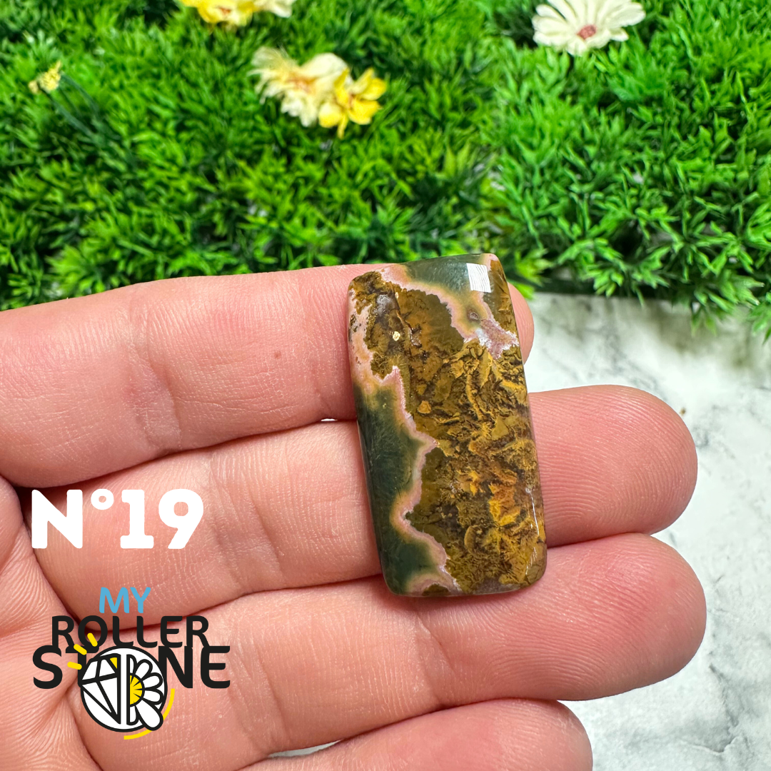 Cabochons Jaspe Océan forme libre