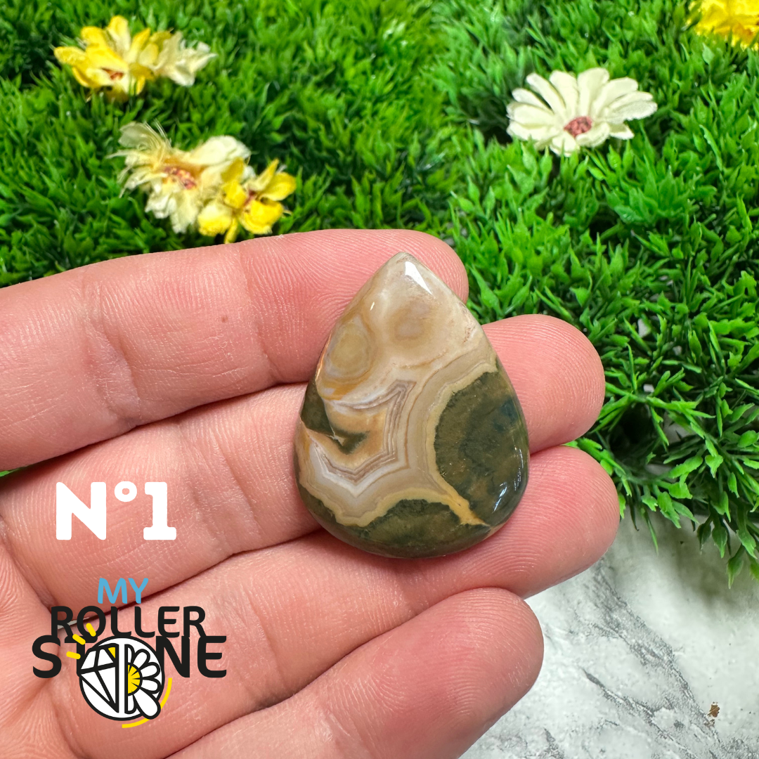 Cabochons Jaspe Océan forme libre