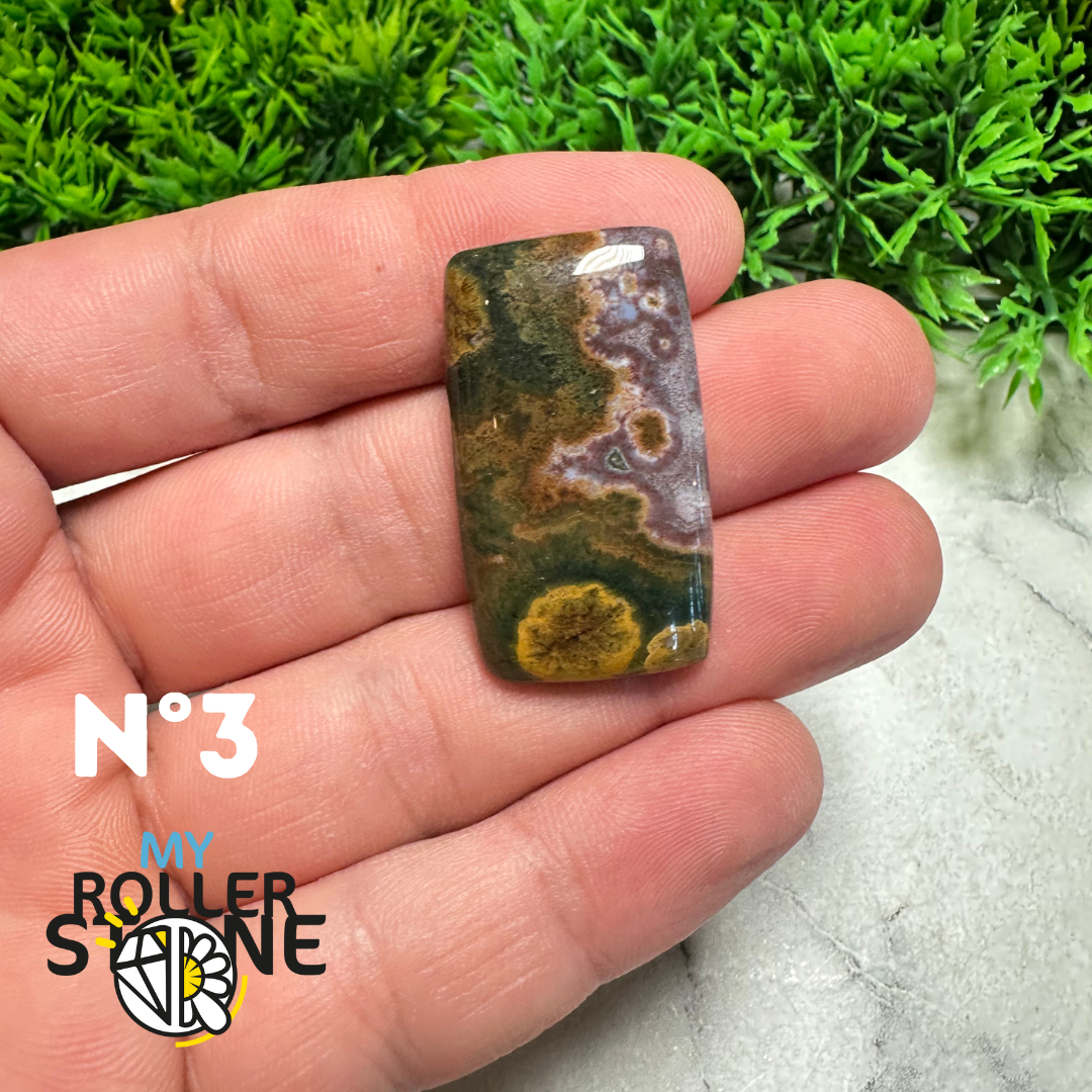 Cabochons Jaspe Océan forme libre
