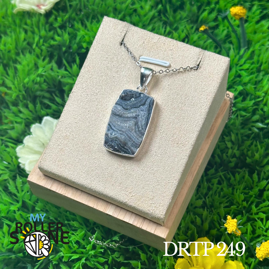 Pendentif Agate druzy #DRTP 249
