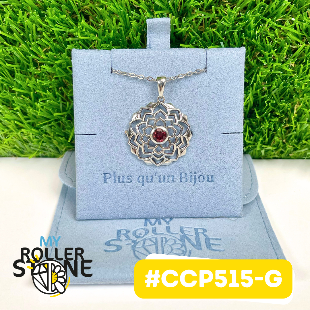 Pendentif Grenat Argent 925 #CCP515-G