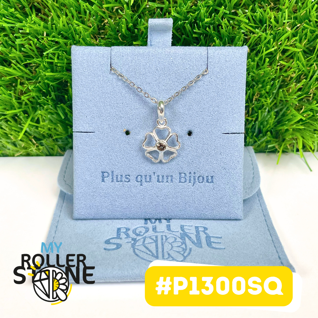 Pendentif Argent 925 Quartz fumé facetté #P1300SQ