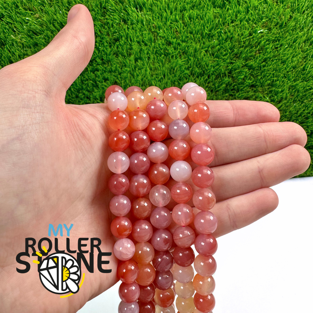 Perle Agate Multicolore Naturelle 5A