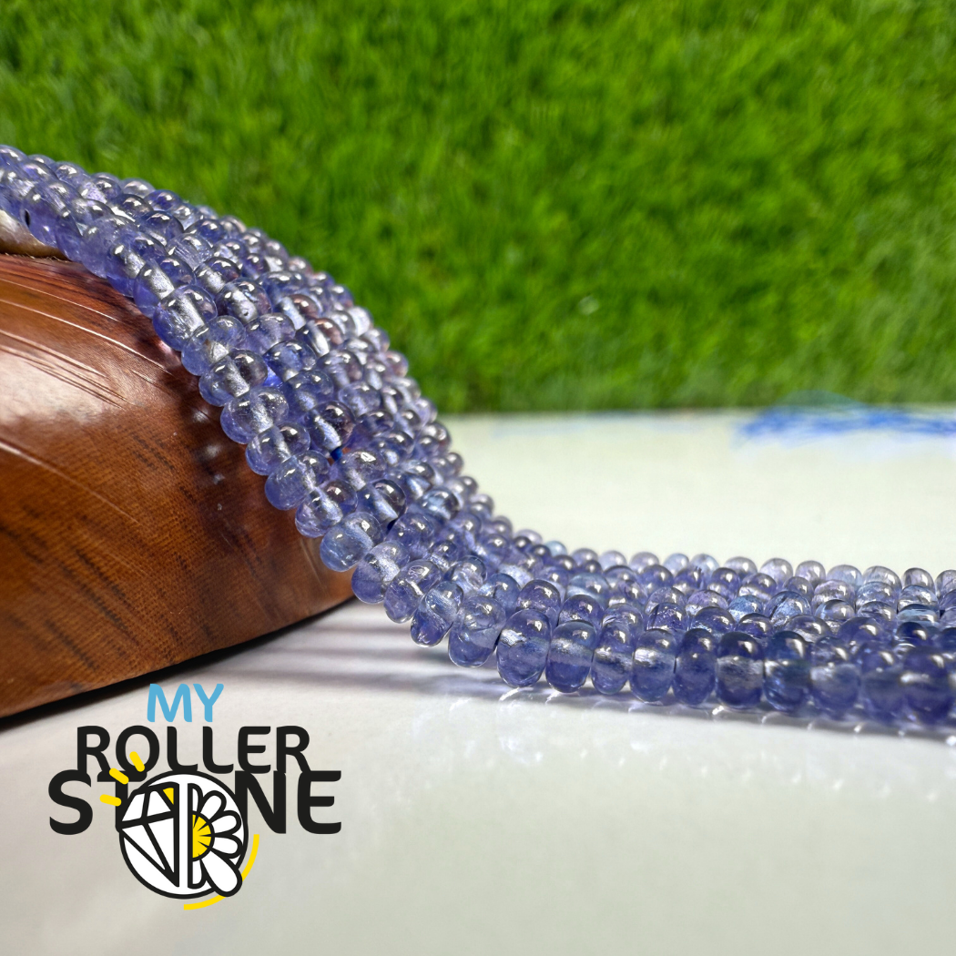Perles de Tanzanite lisses – forme rondelle