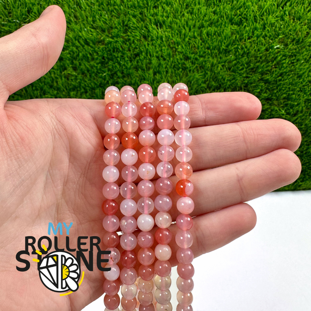 Perle Agate Multicolore Naturelle 5A
