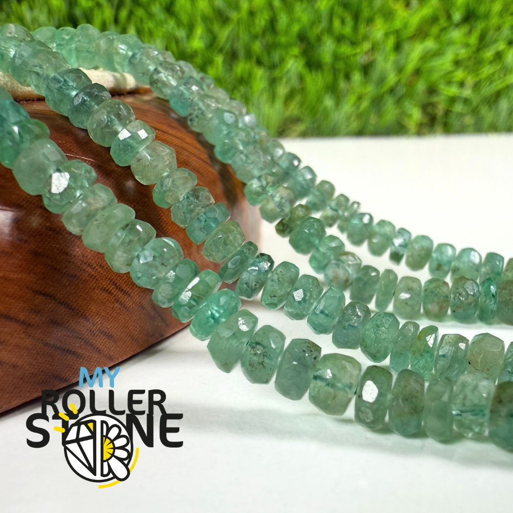 Perles d’Émeraude facettées – 5A - Fil de Perles Gradués