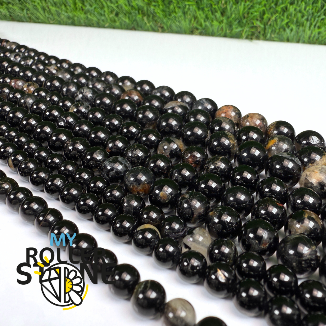 Perle Tourmaline Noire et Quartz