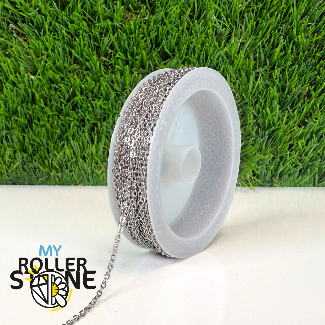 Chaîne Maille Standard Forçat – Acier Inoxydable argentée (Rouleau 10 mètres)