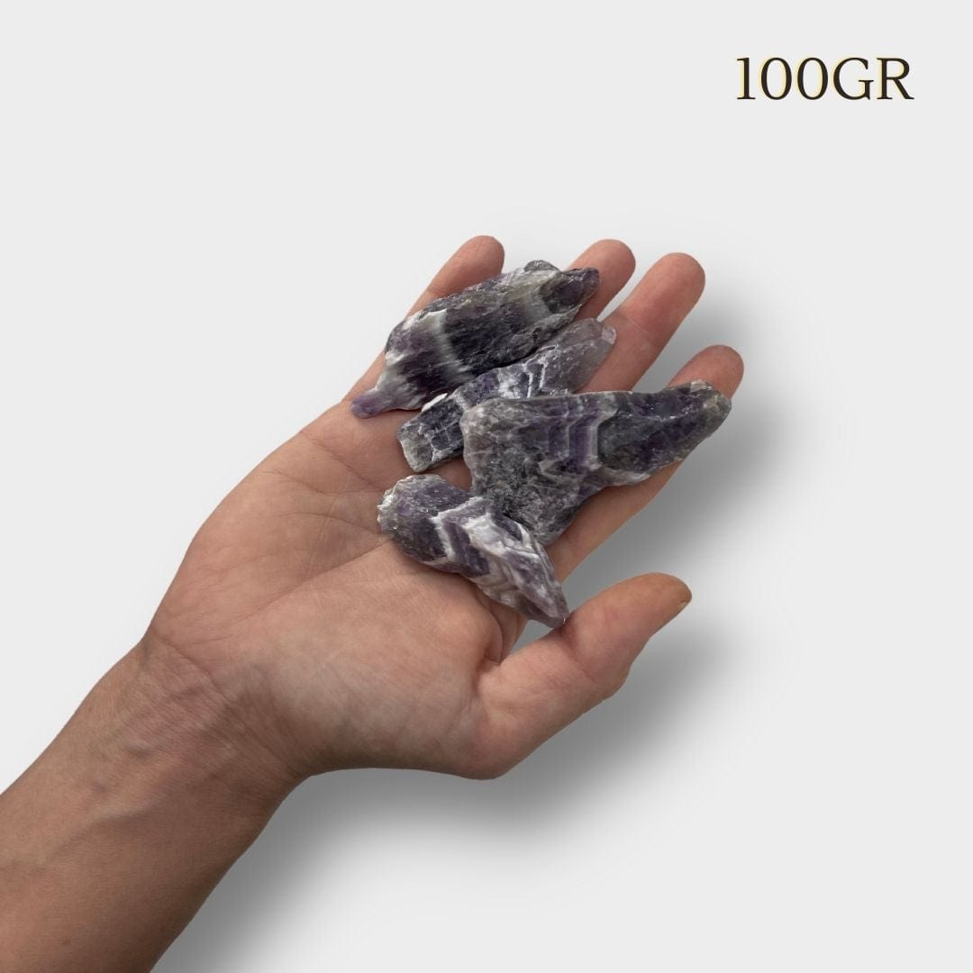 Améthyste chevron brute - 100 gr - Pierres et fossiles