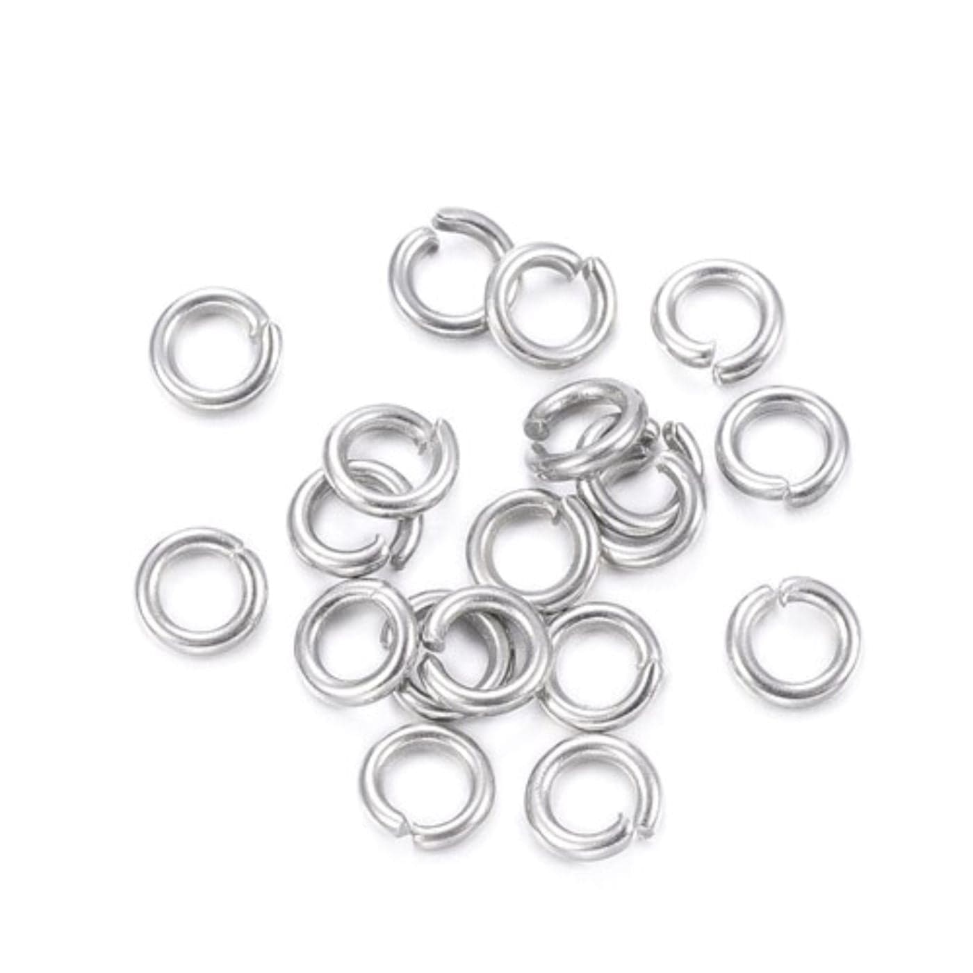 Anneau Acier Inoxydable Ouvert Argenté (3, 4, 6 ou 8 MM)